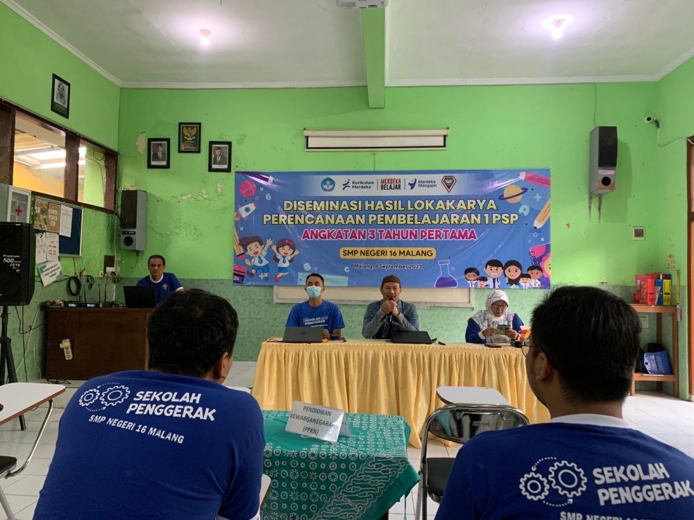DISEMINASI HASIL LOKAKARYA PERENCANAAN PEMBELAJARAN 1 PSP SMP NEGERI 16 MALANG
