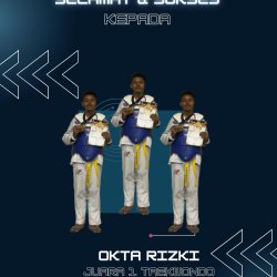 Selamat dan sukses untuk ananda okta rizki kepas 7C yg sudah menyumbang medali emas dari kejuaraan taekwondo tingkat nasional.